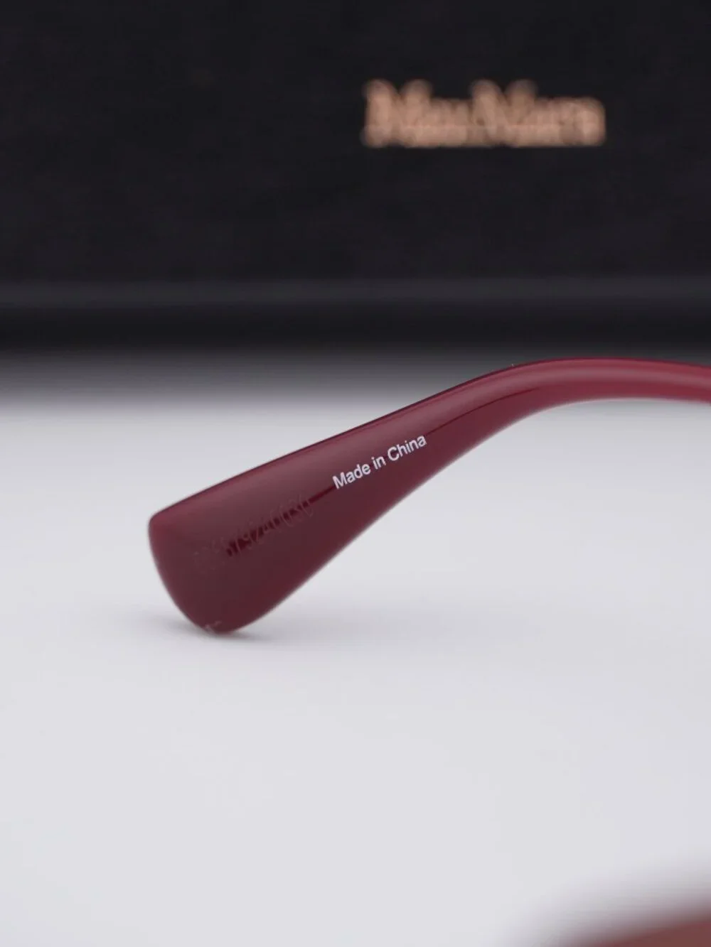 Max Mara MM0165 69S Joey Geometric Sunglasses - Shiny Bordeaux/Bordeaux